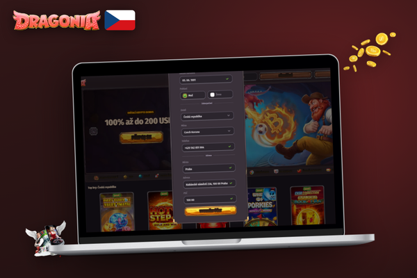 Vše potřebné k vytvoření účtu Dragonia Casino – doklad, karta a notebook