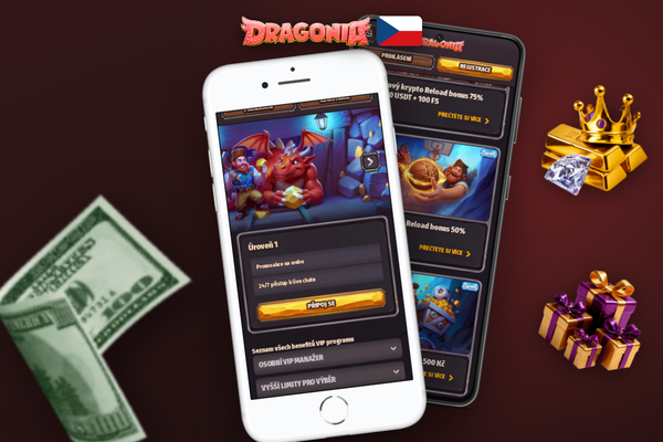 Registrační formulář Dragonia Casino se zvýrazněným polem pro promo kód CZVIP100